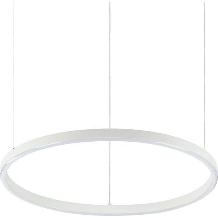 Ideal lux, Pendelleuchte, ORACLE SLIM LED Pendelleuchte 32W ⌀500mm Weiss neutralweiss 269856 (3350 lm)