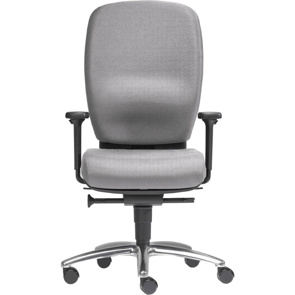 Sitwell, Bürostuhl, Büro-Drehstuhl Lady Comfort mit Armlehnen Alu-Fusskreuz grau