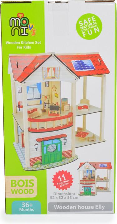 Produktbild Moni Holz-Puppenhaus Elly 11 Möbelstücke