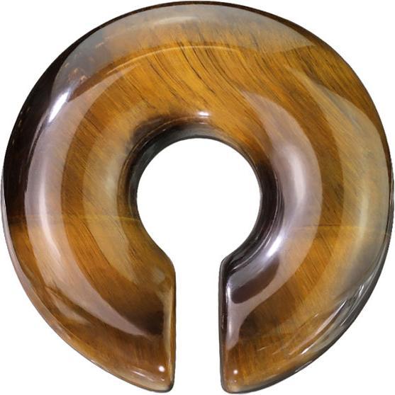 Image du produit Star Piercing Poids d'oreille Donut en pierre Oeil de tigre (sans laiton, Minéral)