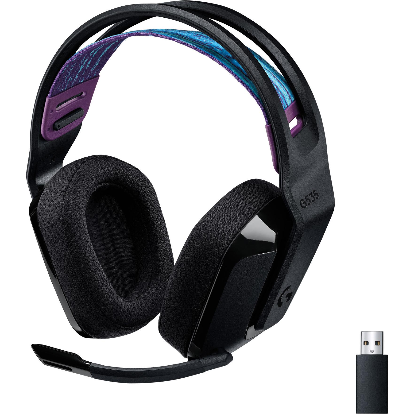 Logitech G G535 Lightspeed (Kabellos), Gaming Headset, Schwarz