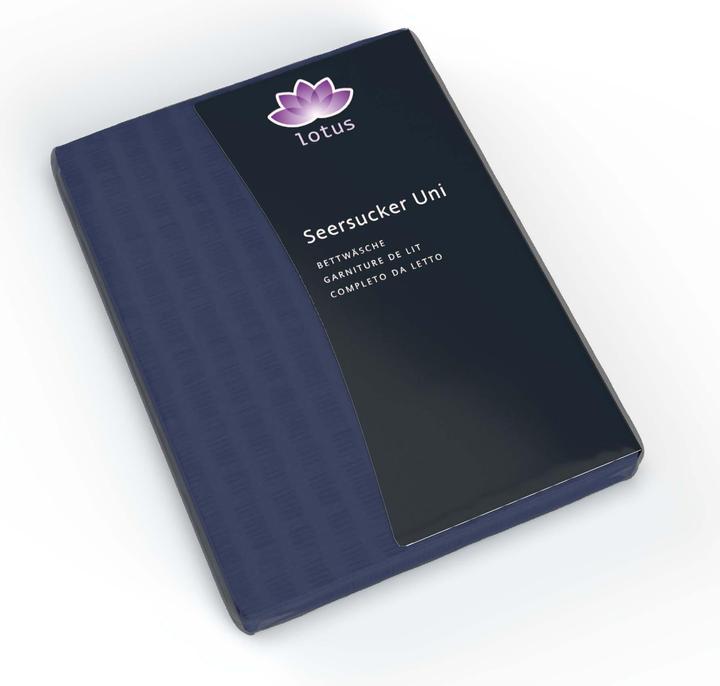 Immagine prodotto Lotus Bettwaren Biancheria da letto in raso Seersucker uni (Set di biancheria da letto, 65 x 100 cm)