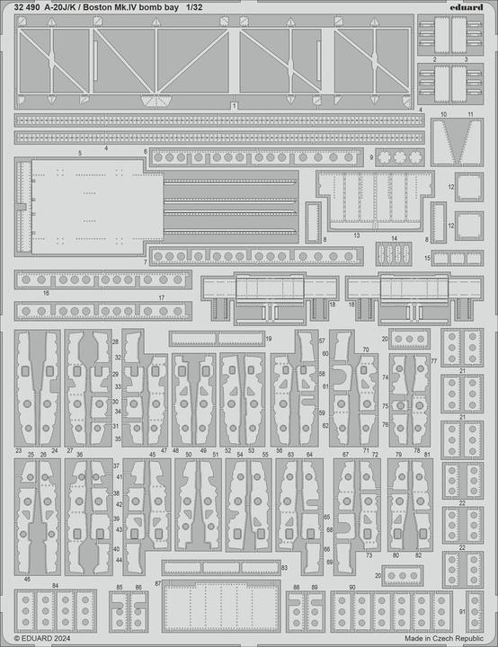 Actual product image Eduard A-20J/K / Boston Mk.IV bomb bay HKM