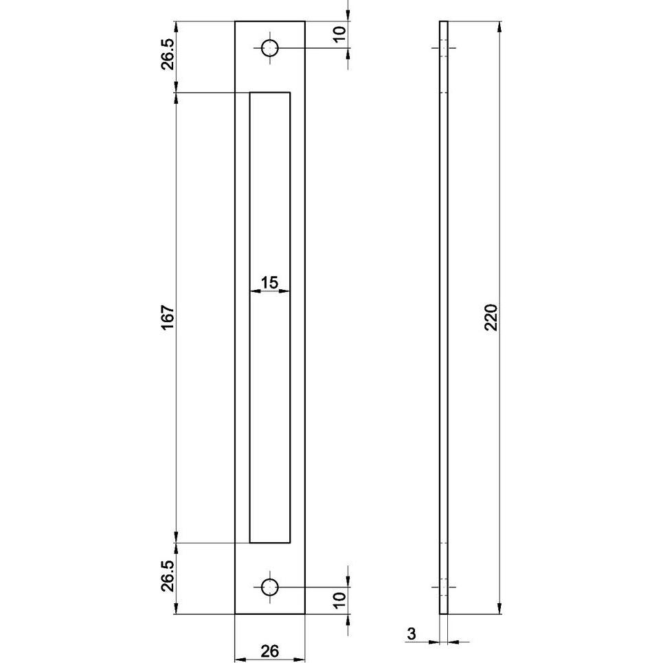 Thumbnail - MSL, Türgriff + Fenstergriff, Unterlagsplatte B-1921 (Türschild)