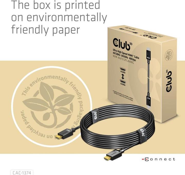 Produktbild Club 3D HDMI (Typ A) — HDMI (Typ A) (4 m, Andere, 2.1)