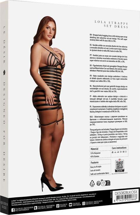 Produktbild Le Désir Lola - Strappy Set Dress - Queen Size - Black (3XL, 4XL, 5XL, XXL)