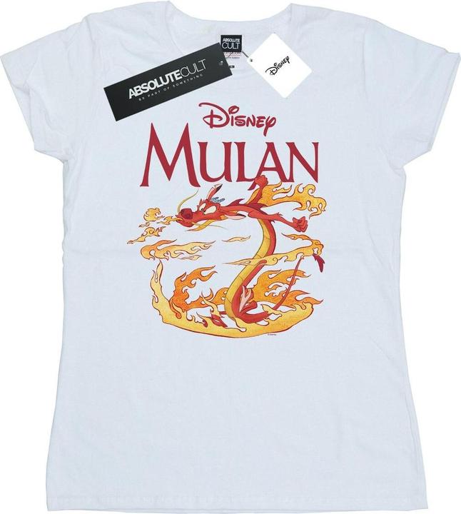 Actual product image Disney Womens/Ladies Mulan Mushu Dragon Fire Cotton T-Shirt (XXL)