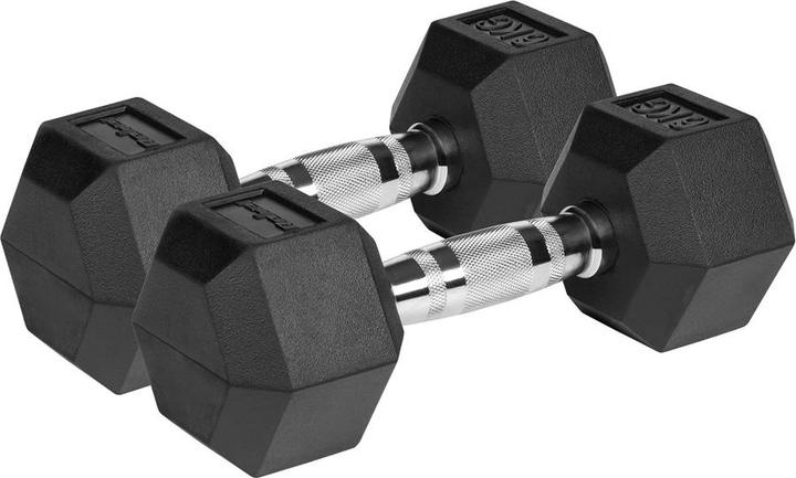 Rebel Gummierte Hanteln aus Gusseisen HEX 2x6 kg ACTIVE (2 x 6 kg)