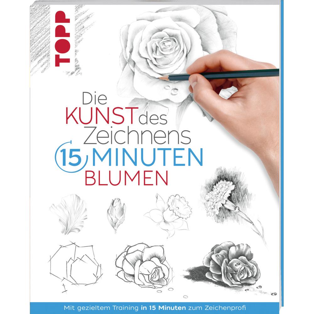 Die Kunst des Zeichnens 15 Minuten - Blumen, Ratgeber von frechverlag
