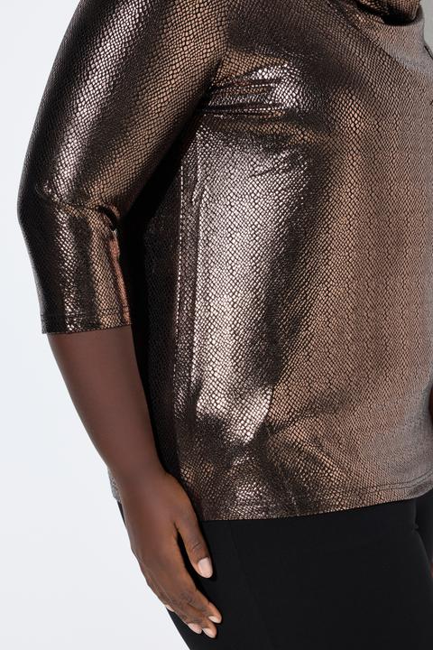 Produktbild Ulla Popken Shirt, Wasserfall-Einsatz, Classic, 3/4-Arm (54)