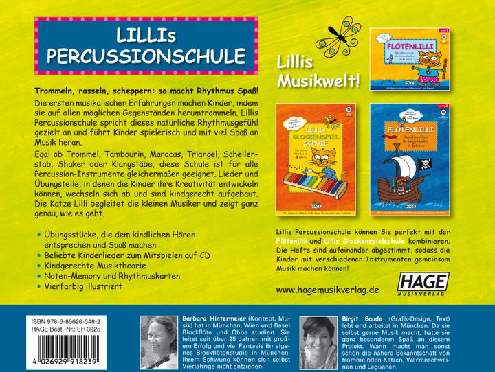 Produktbild Lillis Percussionschule mit CD (Deutsch, Barbara Hintermeier, Birgit Baude, Helmut Hage, 2015)