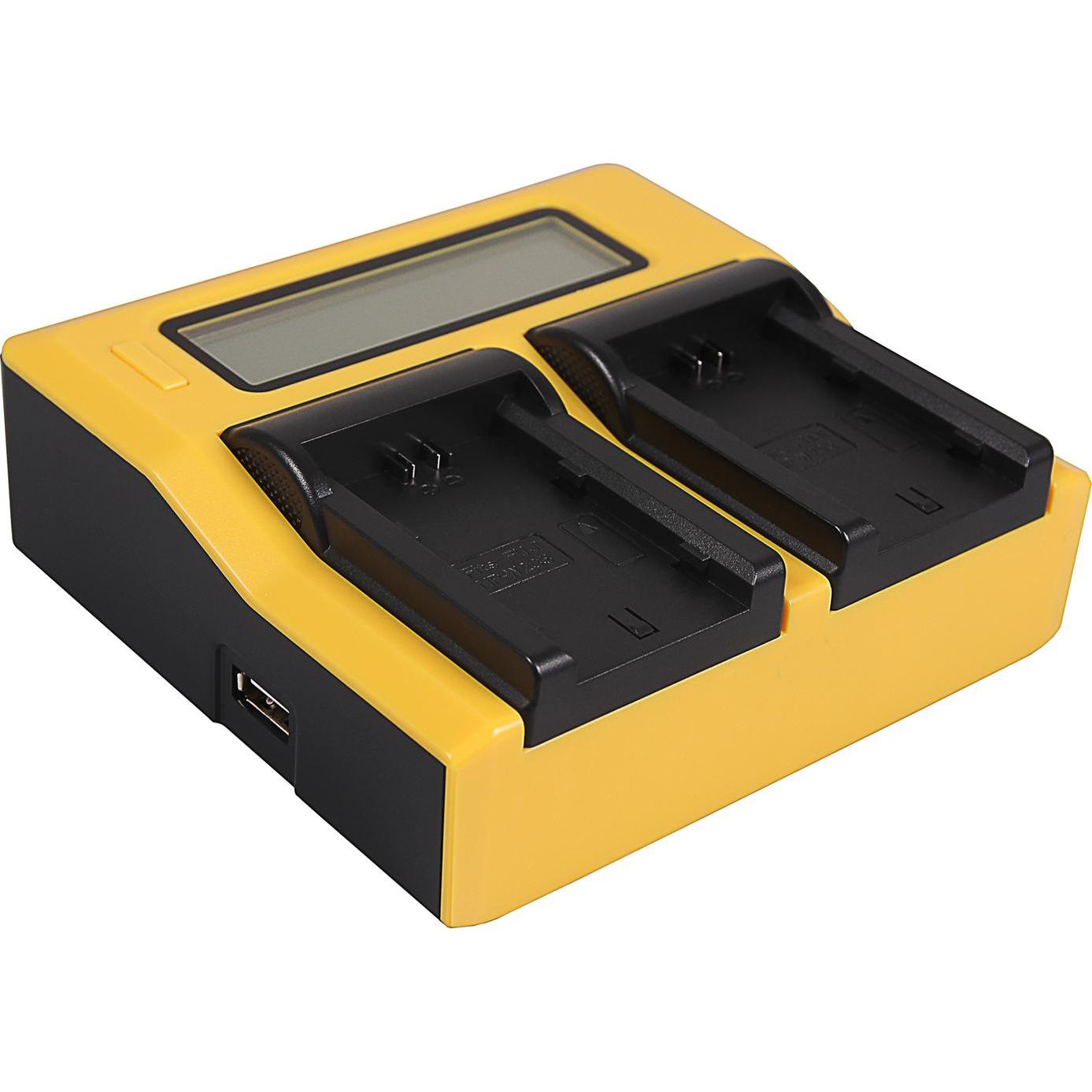 Patona Caricatore USB Dual LCD per Fuji NP-W235 Fujifilm XT4 X-T4 (Caricabatterie per fotocamere), Alimentatore fotocamera, Nero