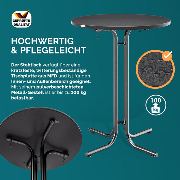 Actual product image Casaria Bar table (Ø 70 x 110 cm)