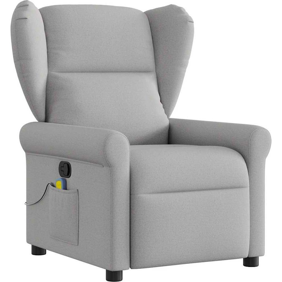 VidaXL, Massageliege + Massagesessel, Massagesessel Wolkengrau Stoff Massage TV-Sessel