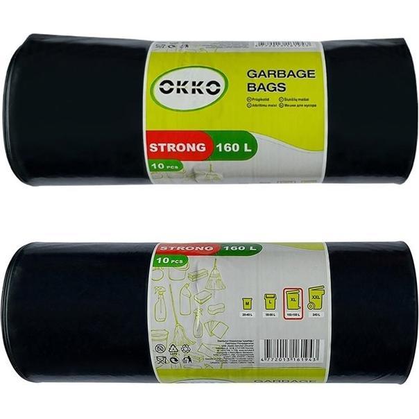 Okko GARBAGE BAGS STRONG 160L 10PCS, Abfallsack