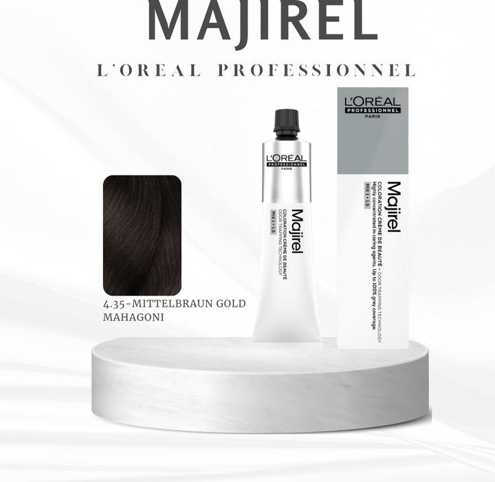 Produktbild L'Oréal Professionnel Majir. Gold 4.35 60ml (4.35 Medium Braun Gold Mahagoni)