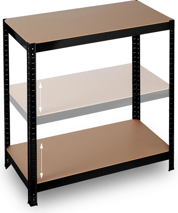 Actual product image Relaxdays Heavy-duty Black Shelving