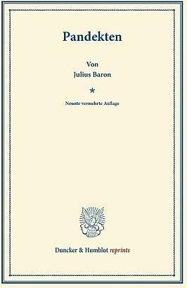 Produktbild Pandekten (Deutsch, Julius Baron, 2013)