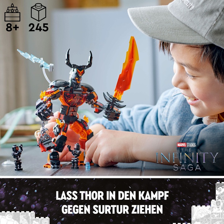 Immagine prodotto LEGO Figura di costruzione di Thor contro Surtur (76289, LEGO Marvel)