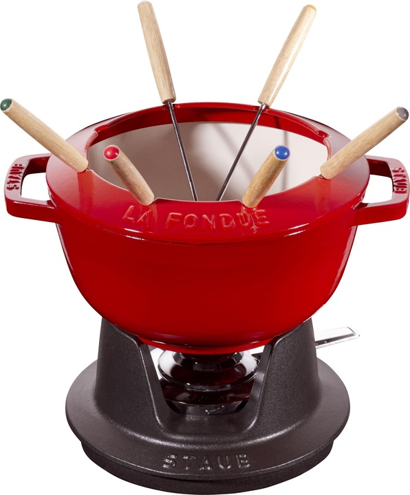 Staub set da fonduta (Fonduta Bourguignonne, Fondue di formaggio)