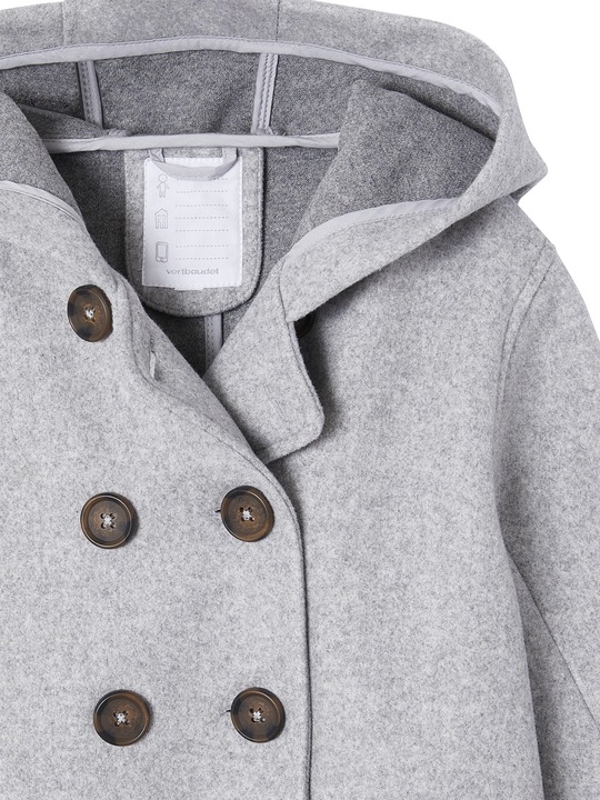Immagine prodotto Vertbaudet Cappotto da bambina con cappuccio, look in lana (86)