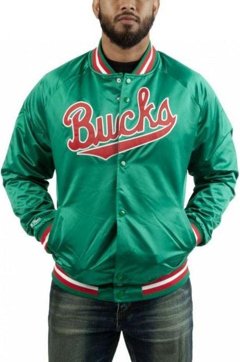 Immagine prodotto Mitchell & Ness Giacca Milwaukee Bucks in raso leggero Uomo (M)