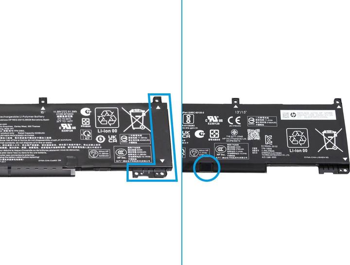 Actual product image HP M73472-005 (3 cubicles, 4250 mAh)