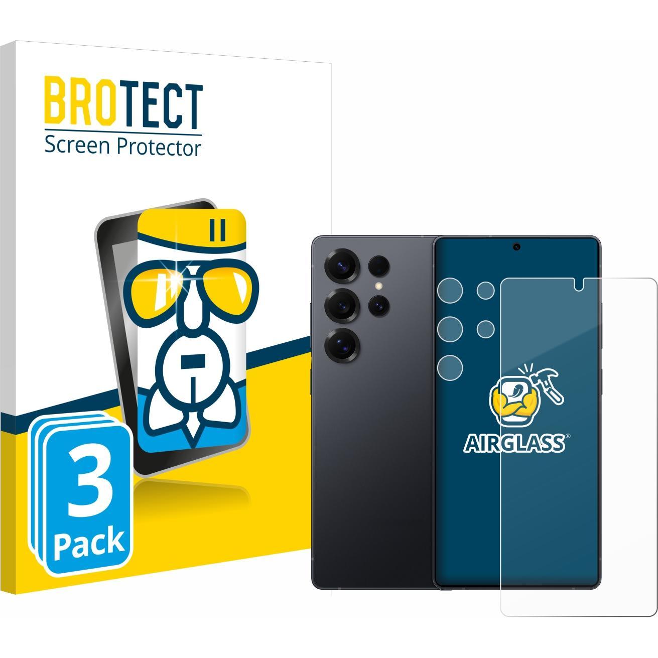 BROTECT Schutzglas Schutzfolie Displayschutz Display Schutz Glas Folie klar (3 Stück, Samsung Galaxy S25 Ultra), Smartph...