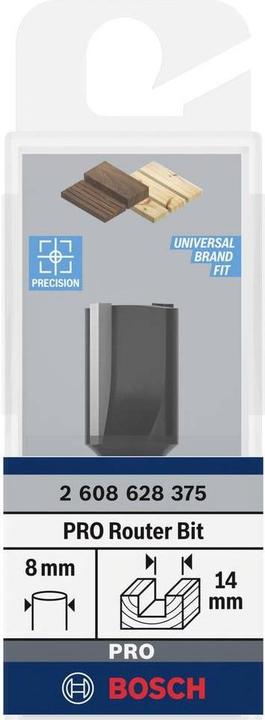 Produktbild Bosch Professional Zubehör Nutfräser, 8 mm, D1 14 mm, L 20 mm, G 51 mm