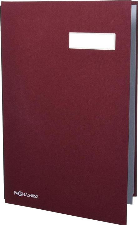Produktbild Pagna Unterschriftenmappe Leinen mit 5 Fächer, Rot (A4, 1x)