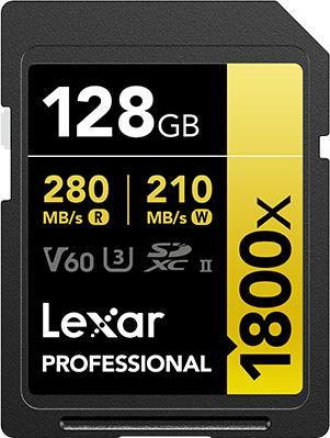Actual product image Lexar Professional 1800x (2 Pack) (128 GB, SDXC, U3, UHS-II)