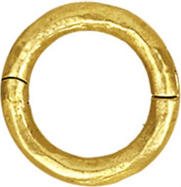 Produktbild Star Piercing Segmentring klappbar vergoldet gehämmert (Messing)