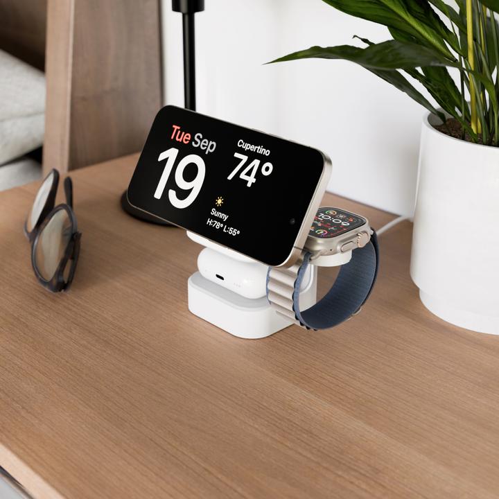 Image du produit Targus Support de charge magnétique Qi2 3-en-1 WH (15 W)