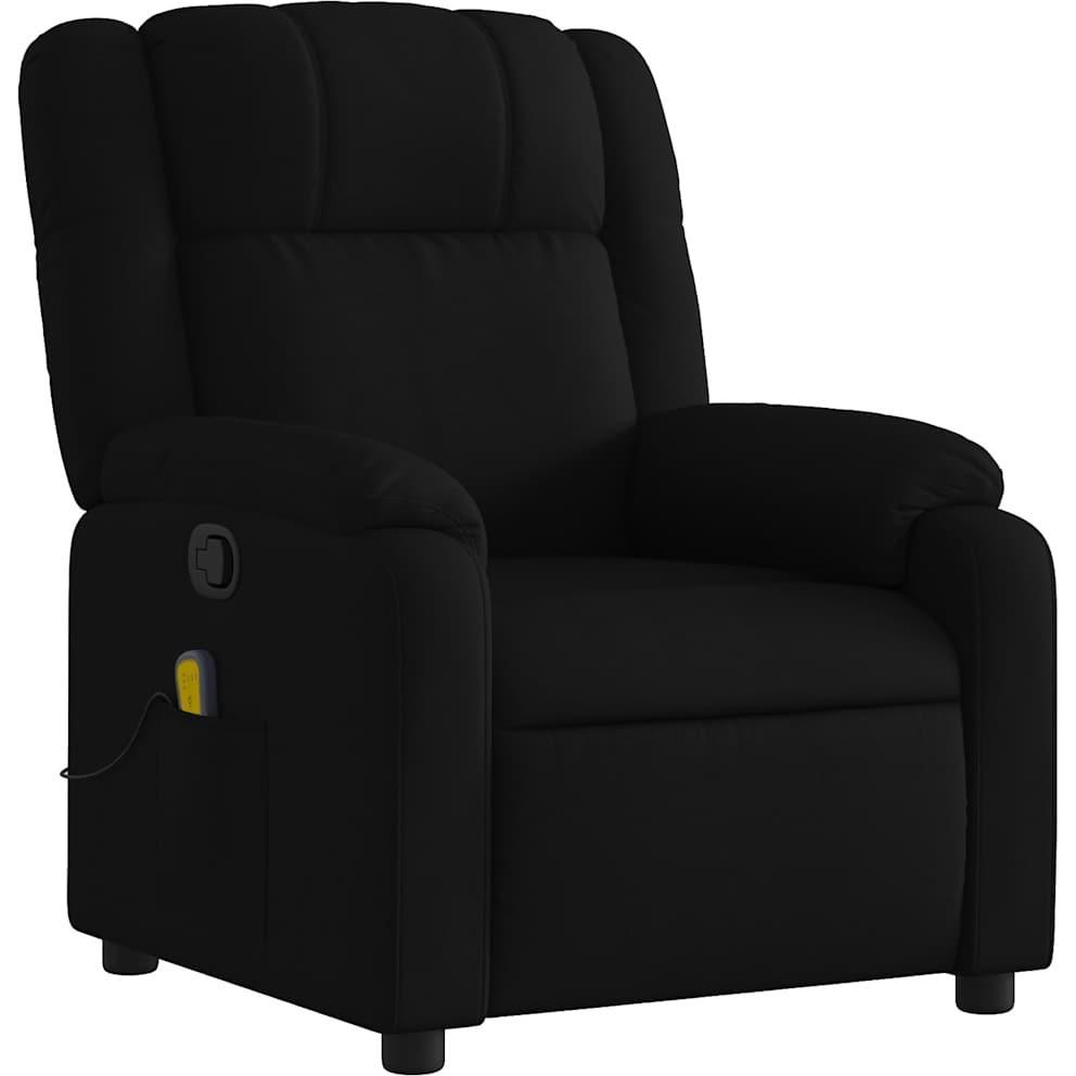 VidaXL, Massageliege + Massagesessel, Massagesessel Schwarz Stoff,Farbe: Schwarz,Material: Stoff