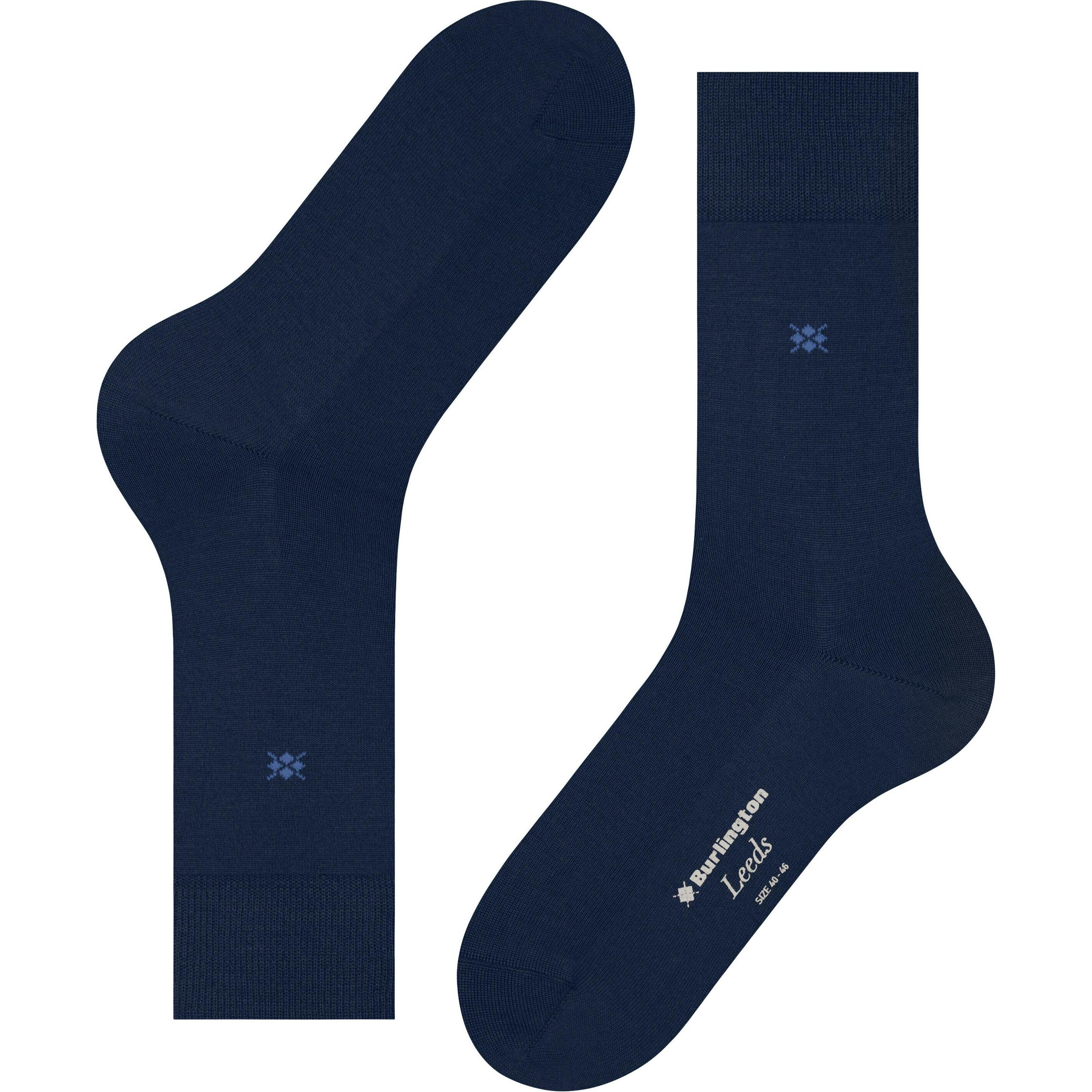 Thumbnail - Burlington, Herren, Socken, Leeds So, Blau, (Einzelpack, 40 - 46)