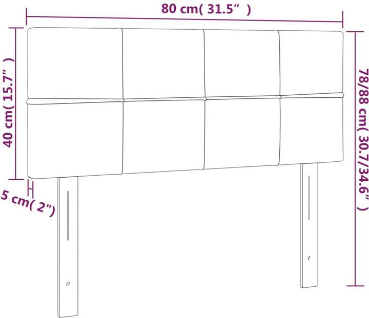 Actual product image VidaXL Ryanne (80 x 5 x 78/88 cm)