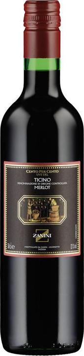 Actual product image Zanini Merlot Ticino DOC 50 cl Zanini-Sulmoni (1 x 50 cl)