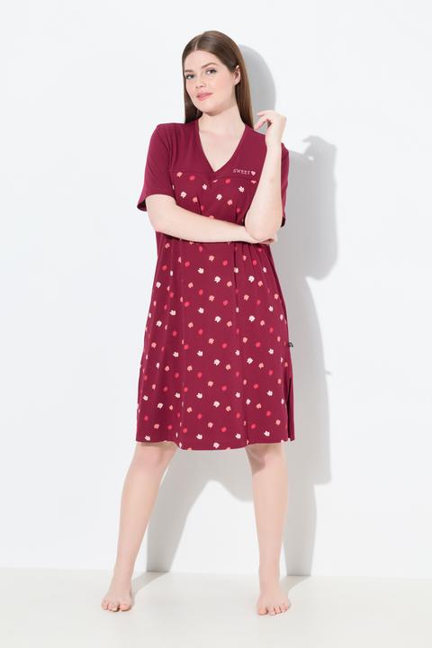 Produktbild Ulla Popken Bigshirt, Blüten, Stickerei, V-Ausschnitt, Halbarm (42, 44)