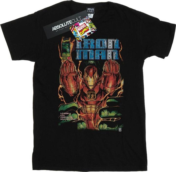 Actual product image Boys Iron Man Comic Book Cover T-Shirt (128)