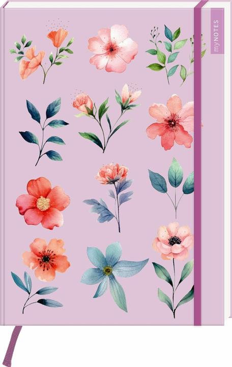 Image du produit myNOTES Papeterie : Carnet de notes A4 Rêves de fleurs (Pointillés, Couverture souple)