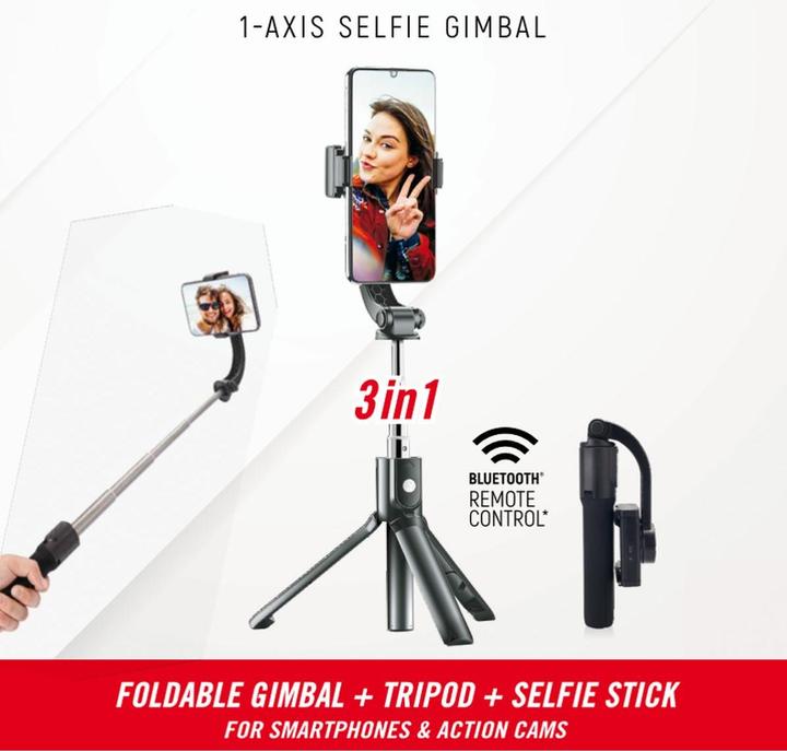 Image du produit Easypix Cardan GoXtreme GS1 1-AXIS Selfie pour Smartphone (Smartphone, Caméra d'action, 0.30 kg)