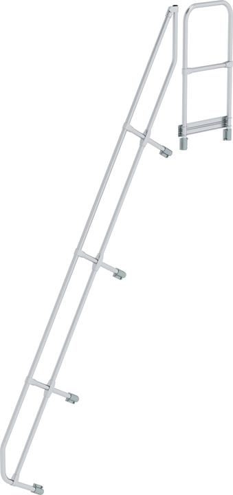Munk Deuxième main courante pour escalier avec plate-forme 60° 13 marches (Échafaudages, 80 cm)