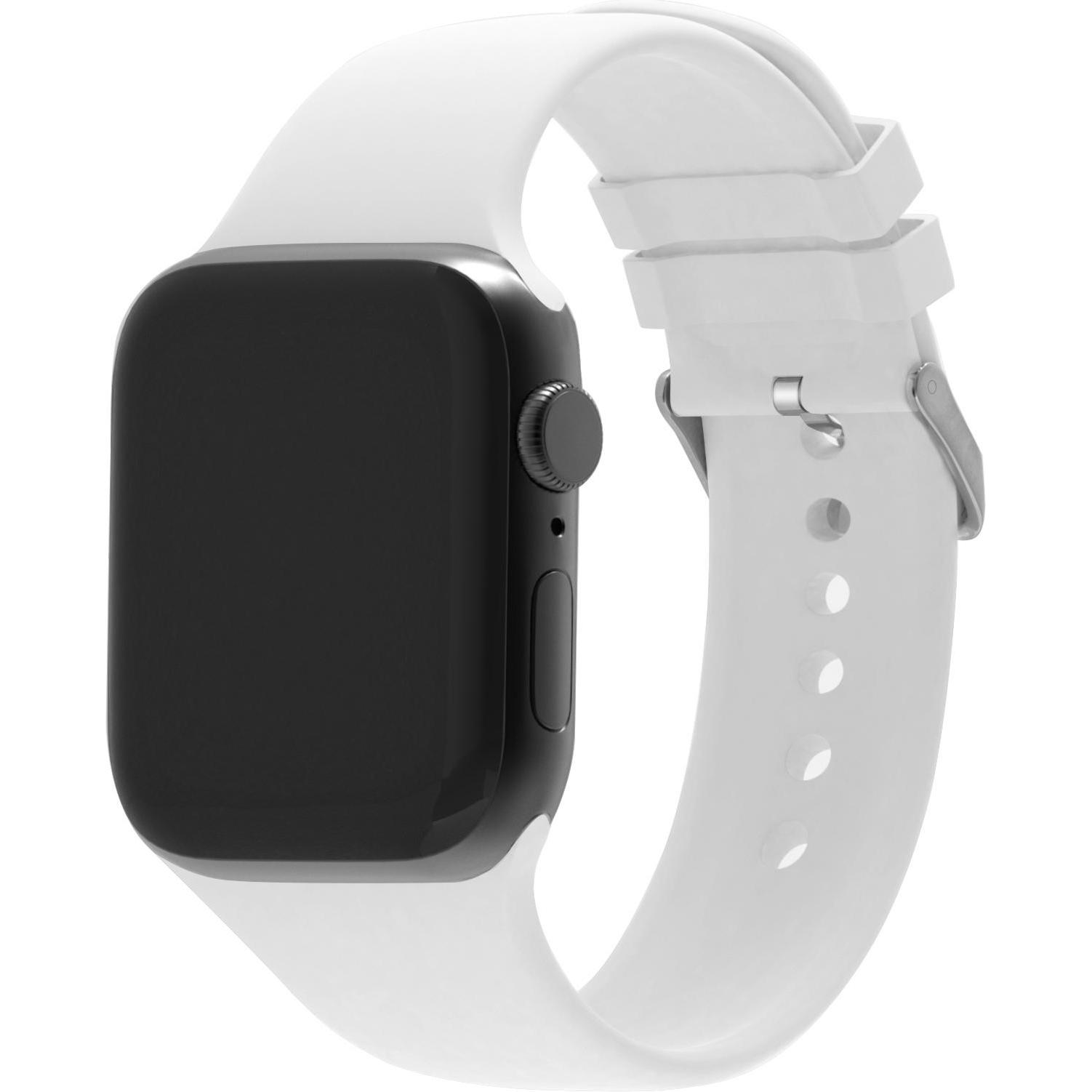 Strap-it Armband (Silikon, Apple Watch), Uhrenarmband, Weiss