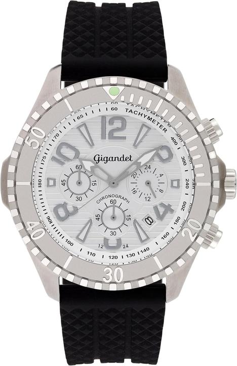 Actual product image Gigandet Analog Dive Chronograph with Date Function and Silicone Strap