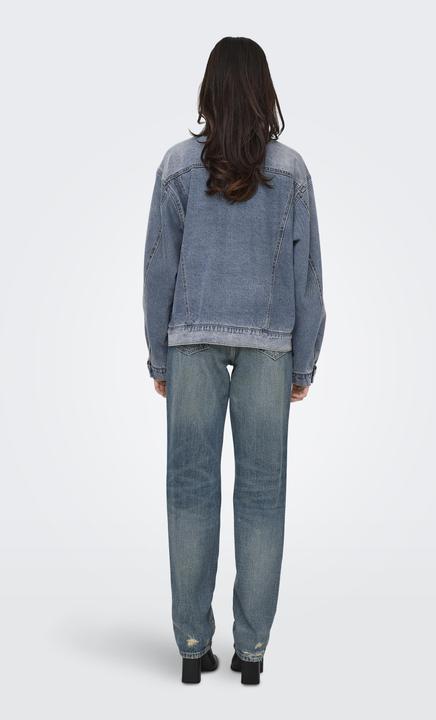 Immagine prodotto Only Polsini con colletto a scomparsa e giacca con bottoni in denim (L)