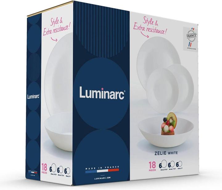 Image du produit Luminarc Arcopal Zelie opaalglas - wit - 18-Delig (L4122) (18 pièce(s))