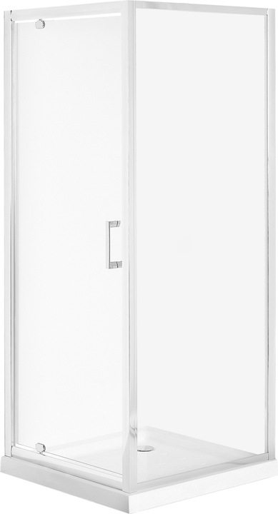 Image du produit Beliani Paroi de douche en verre trempé 70 x 70 x 185 cm argent DARLI (70 cm, 70 cm, 185 cm)