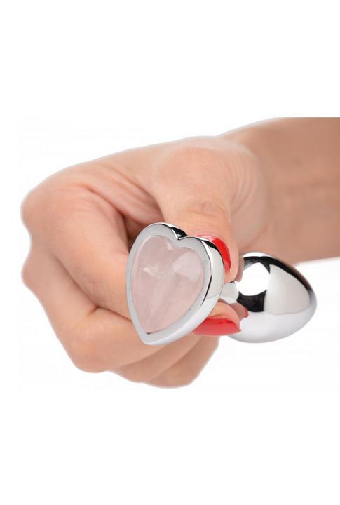 Produktbild XR Brands Gemstones Rose Quartz Heart Small Anal Plug