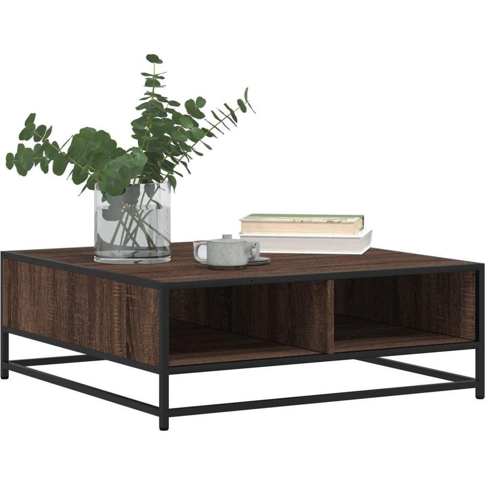 Thumbnail - VidaXL, Couchtisch + Beistelltisch, Couchtisch Beistelltisch Kaffeetisch Sofatisch Braun Eichen-Optik (80 x 80 x 30 cm)