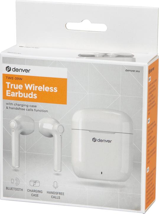 Produktbild Denver TWE-39W white (keine Geräuschunterdrückung, 4.50 h, Kabellos)
